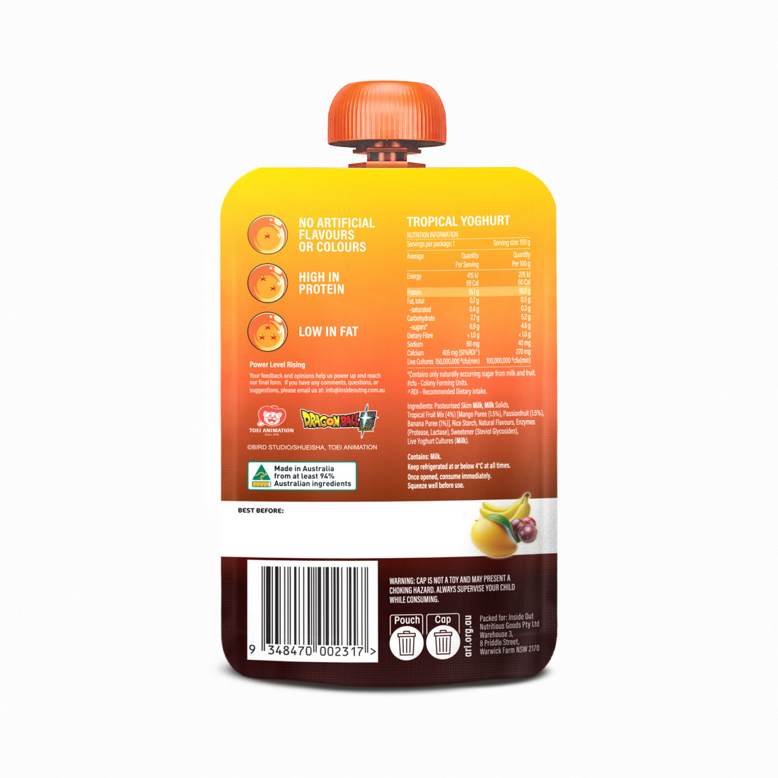 Inside Out Protein Yoghurt Tropical 150g