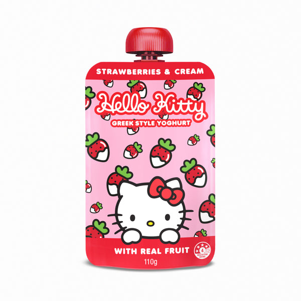 Strawberries & Cream Greek Yoghurt Pouch 110g