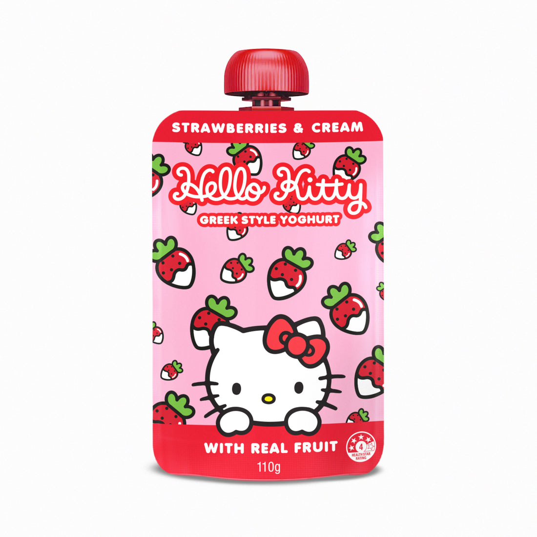 Strawberries & Cream Greek Yoghurt Pouch 110g