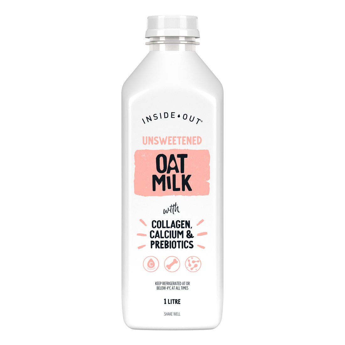 Unsweetened Oat Milk 1L with Collagen, Calcium & Prebiotics
